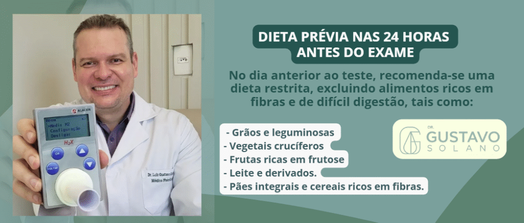 Dieta prévia ao teste respiratório: o que evitar 24 horas antes do exame
